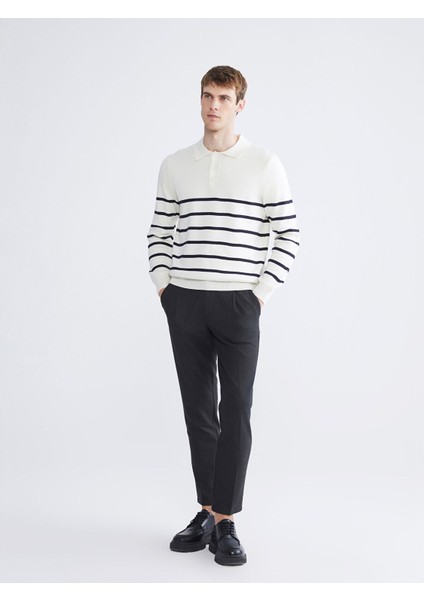 Yeni Sezon Polo Yaka Çizgili Erkek Triko Kazak fiyatları