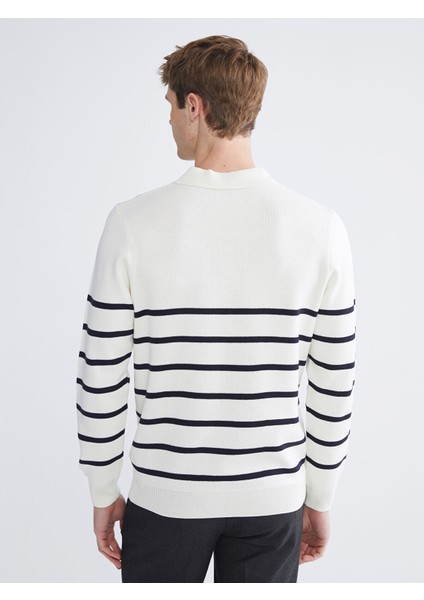 Yeni Sezon Polo Yaka Çizgili Erkek Triko Kazak fırsatları