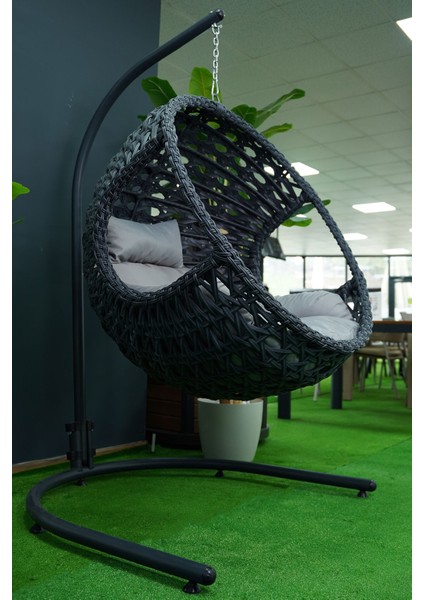 Rattan Bahçe ve Balkon Salıncağı Ø107CM 140 kg Taşıma Kapasiteli modelleri