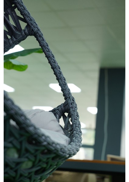 Rattan Bahçe ve Balkon Salıncağı Ø107CM 140 kg Taşıma Kapasiteli fırsatları