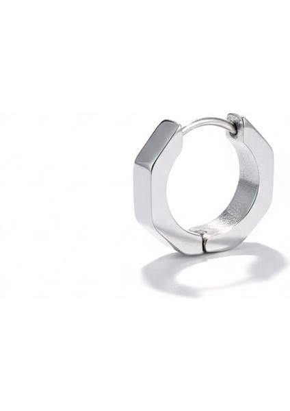 Unisex Geometrik Çelik Küpe