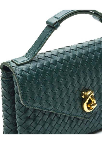 Lock Koyu Yeşil Hakiki Deri Kadın Çanta modelleri
