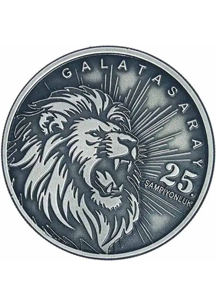 Agakulche Galatasaray 25. Şampiyonluk Okside Gümüş Sikke Coin
