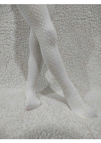 Triko Kumaş Karina Kız Çocuk Vanilya Külotlu Çorap