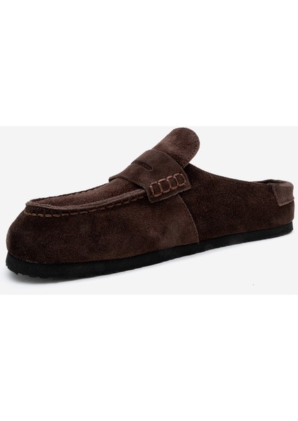 Prıva Kahverengi Süet Hakiki Deri Kadın Terlik fırsatları