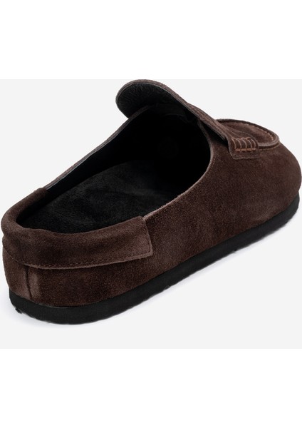 Prıva Kahverengi Süet Hakiki Deri Kadın Terlik indirimleri