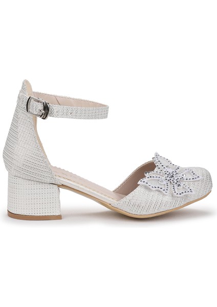 Zete Kum Simli Kız Çocuk 4 cm Topuklu Abiye Ayakkabı modelleri