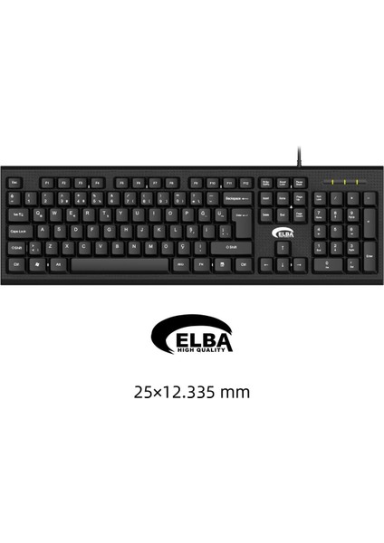 K112 Q USB Siyah Türkçe Kablolu Standart Klavye
