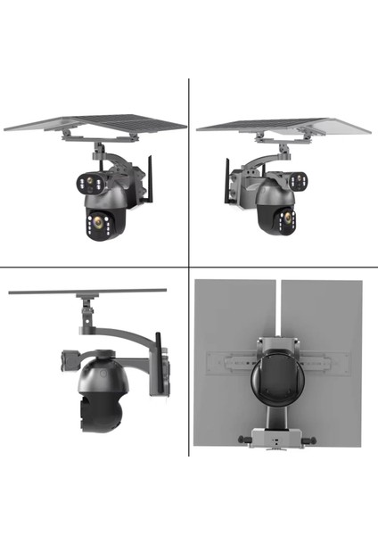 20X Optik Motorize Zoom Hareket Takipli Çift Kameralı Güneş Panelli Sim Kartlı Güvenlik Kamerası modelleri