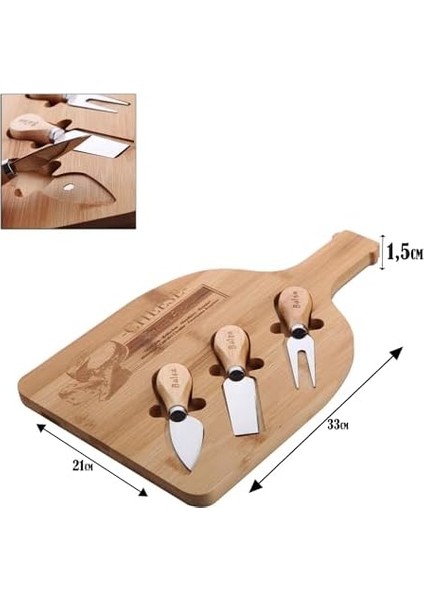 Bambu Peynir Sunum Tabağı, Meyve Yiyecek Tahta Sunum Tabağı 4 Parça | ve Şık Bambu Peynir Sunum Tabağı - Lezzetli Atıştırmalıklarınızı Şık Bir Şekilde Sunun! (33CM*21CM*1.5CM) modelleri