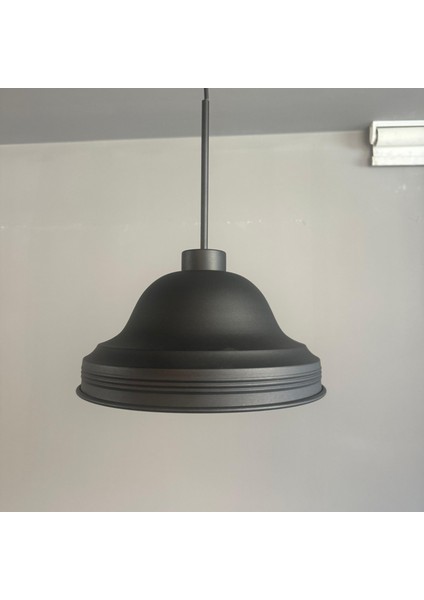 Ulmete Siyah Ince Siyah Başlık Tekli Sarkıt Avize Salon Ofis Otel Restoran Avizeleri Vintage Tasarım fırsatları