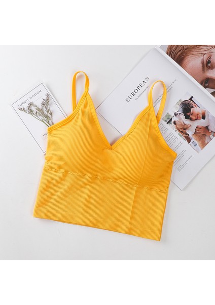 Kadın Ince Askılı Crop Atlet – Soft Dokulu Rahat Bralet Üst