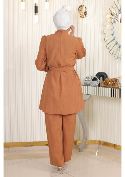 Taş Detaylı Kemerli Takım Taba MSW19104-4 fırsatları