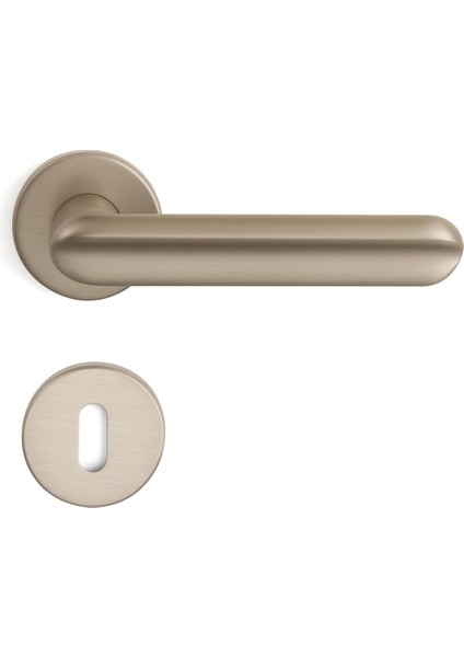 Jaden Rozetli Kapı Kolu Nikel Saten Mat Renk Oda Rozetli