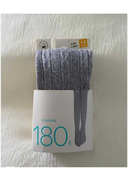 Gri Rengi Triko Burun Dayanıklı Desenli Külotlu Çocuk Çorabı - ( Kalın Karına Külotlu Çorap ) modelleri