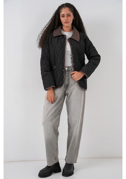 Kadın Kapitone Oversize Mont 5226 - Siyah fiyatları