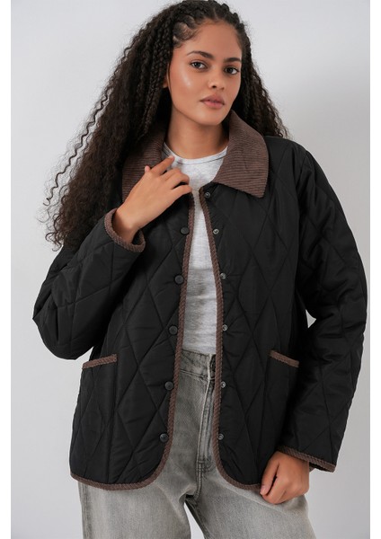 Kadın Kapitone Oversize Mont 5226 - Siyah modelleri