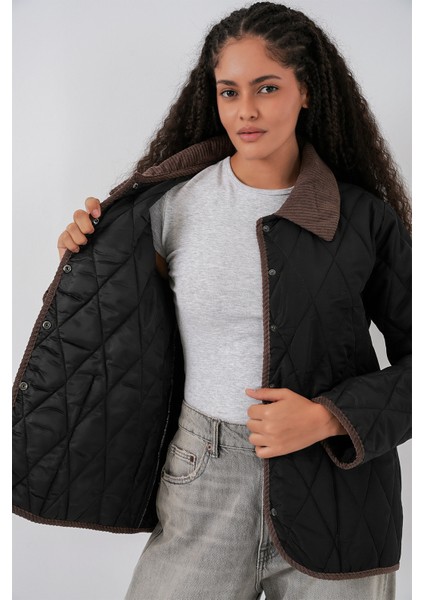 Kadın Kapitone Oversize Mont 5226 - Siyah indirimleri