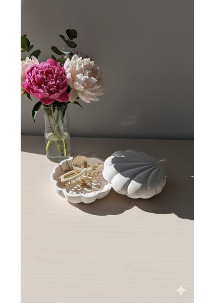 Istiridye Şekilli Dekoratif Kutu | Beyaz fiyatları