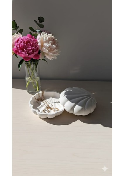 Istiridye Şekilli Dekoratif Kutu | Beyaz fırsatları