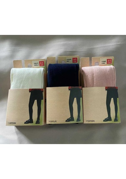 Pamuklu 3'lü Kız Çocuk Cotton Renkli Külotlu Çorap