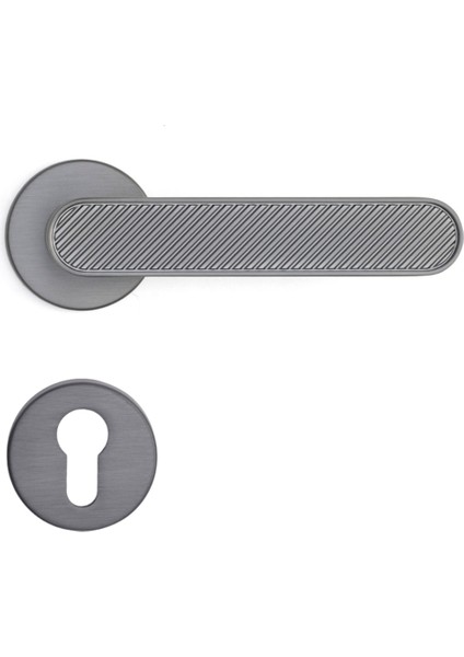 Mua Rozetli Kapı Kolu Füme Renk Yale ( Dış Kapı Rozetli)