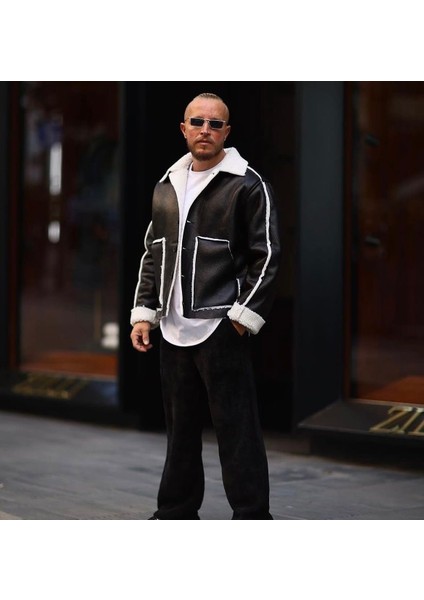 Siyah Deri Oversize Ceket indirimleri