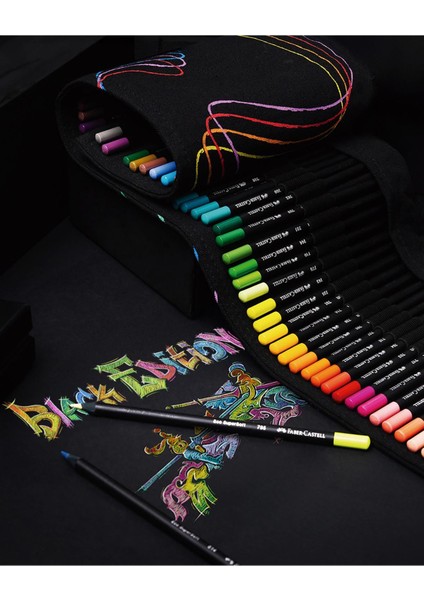 Black Edition Rulo 72'li Boya Kalemi, Yüksek Pigmentli,canlı Renkler, Üçgen Siyah Ergonomik Gövde fiyatları