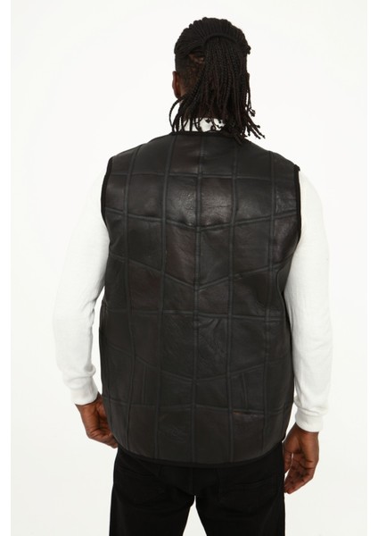 Parçalı Hakiki Deri ve Hakiki Kürk Parçalı Yelek fiyatları