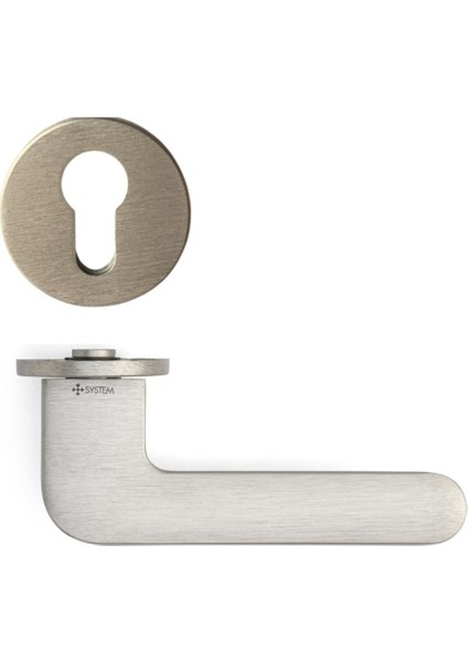 Selene Rozetli Kapı Kolu Nikel Saten Renk Yale ( Dış Kapı Rozetli) fiyatları