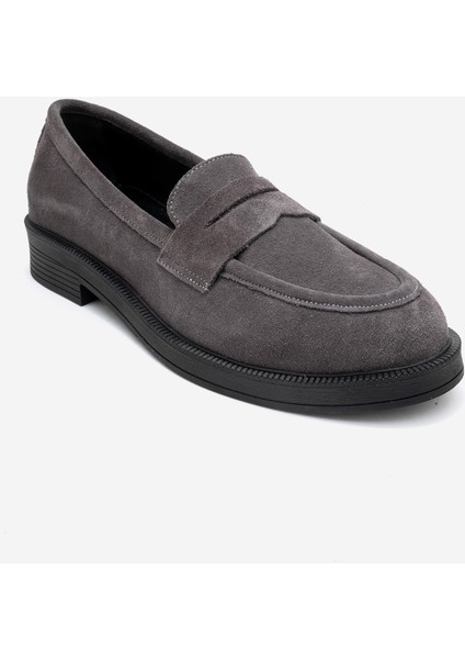 Pline Füme Süet Hakiki Deri Kadın Loafer Ayakkabı modelleri