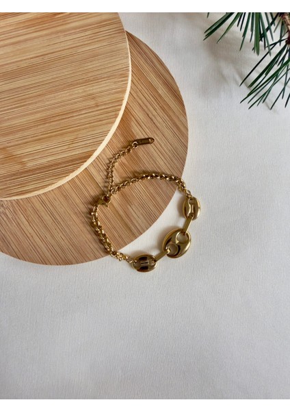 Düğme Çelik Bileklik