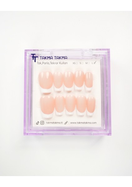 15'li Ten Rengi Orta Balerin OBLK1540FK Tekrar Kullanılabilir El Yapımı Protez Takma Tırnak - Ten Rengi-L fiyatları