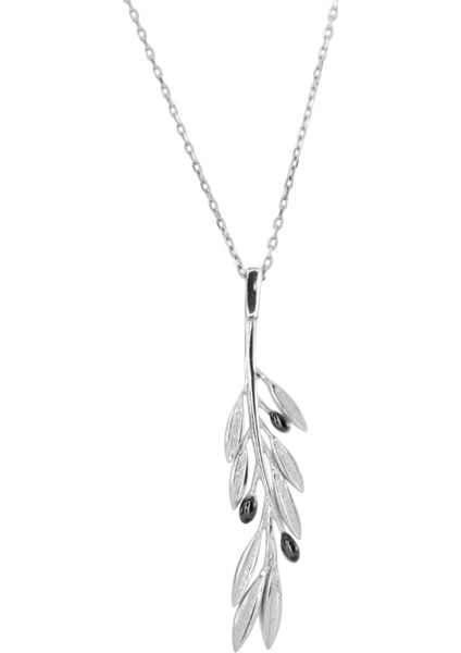 925 Ayar Gümüş | Zeytin Dalı Kadın Gümüş Kolye