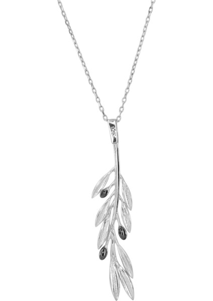 925 Ayar Gümüş | Zeytin Dalı Kadın Gümüş Kolye fiyatları