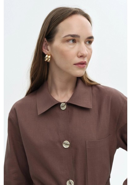 Kuşaklı Keten Ceket fiyatları