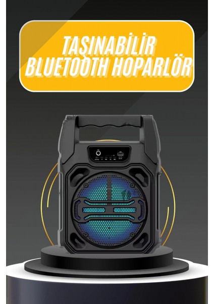 Karaoke Mikrofonlu Fm Radyolu Bluetooth Hoparlör Yüksek Ses Kaliteli