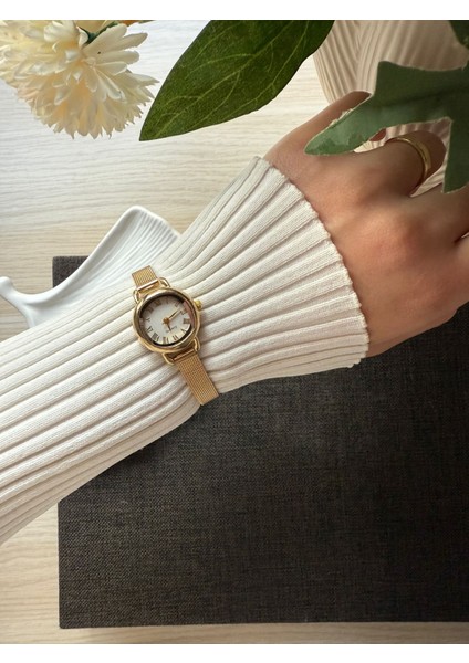 Retro Minimal Hasır Kordon Vintage Kadın Kol Saati fırsatları