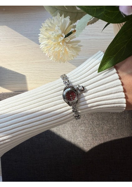 Retro Minimal Boncuk Kordon Vintage Kadın Kol Saati