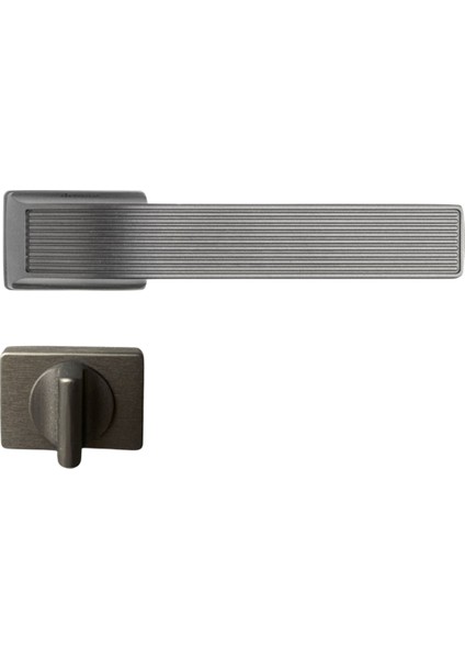 Jedı Rozetli Kapı Kolu Kalaylı Siyah Saten Renk Wc Mandallı Rozet