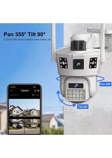 3 Kameralı 4g Sim Kart ile ve 12 Volt Adaptör ile Çalışan 9mp Telefona Kurulan Güvenlik Kamerası fiyatları