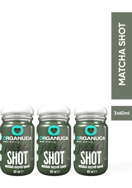 3'lü Matchalı Meyveli Içecek Shot 60 ml