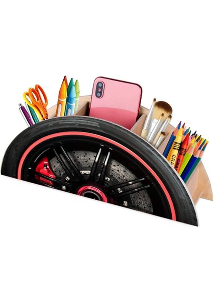 Karınca Ahşap Araba Masaüstü Kutusu Organizer