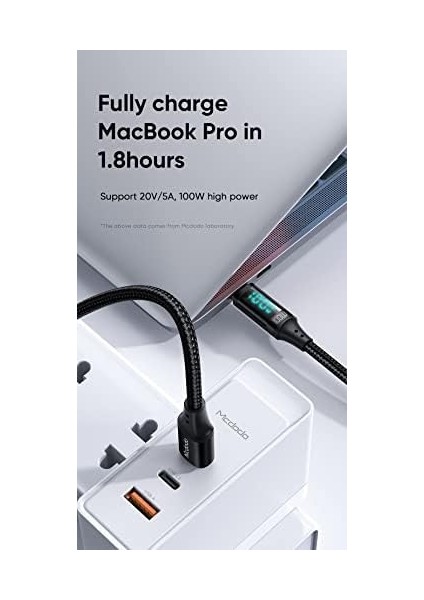 CA-1100 100W Type-C To Type-C Ekran Sarj Kablosu, 1.2m fiyatları