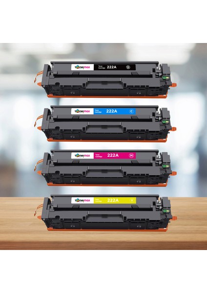 Hp Laserjet Pro 3201 Muadil Toner Takımı Çipli / 222A - W2220A Siyah - Mavi - Sarı - Kırmızı