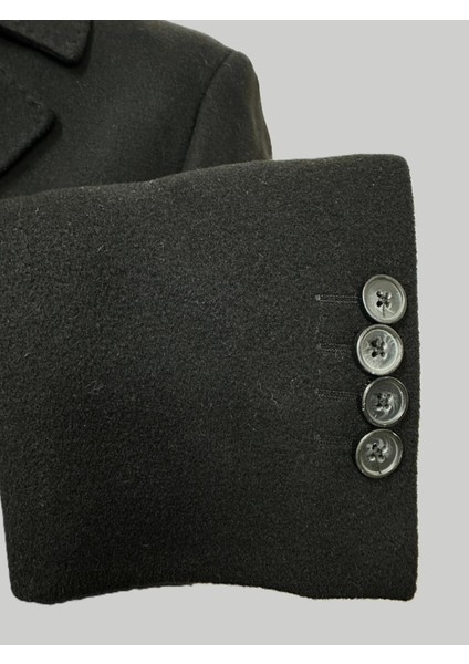 Siyah Kruvaze Erkek Kaban fırsatları