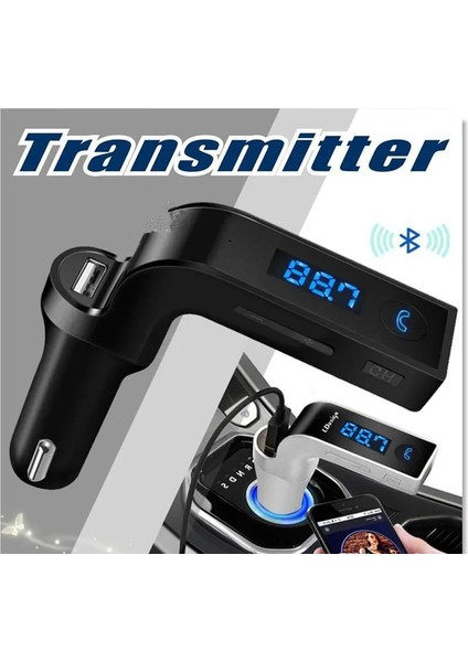 Fm Transmitter Modülatör Bluetooth Sd Kart/usb Flash