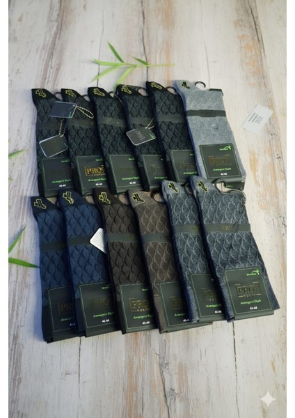 ; Erkek Bamboo Çorap ; 41-44; Asorti 12'li Kutu fırsatları