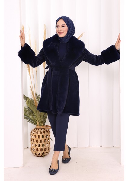 Kürklü Kaban 70062 Lacivert fiyatları