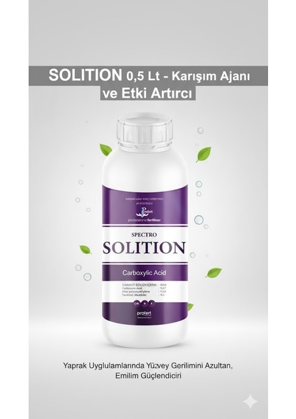 Solıtıon 1 Lt – Karışım Ajanı ve Etki Artırıcı | Yaprak Uygulamalarında Yüzey Gerilimini Azaltan, Emilim Güçlendirici